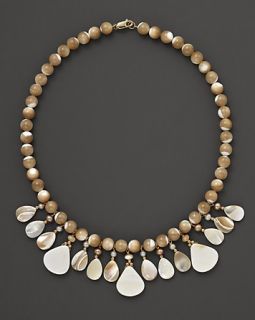 Freshwater Pearl Necklace Set In 14K Yellow Gold, 17