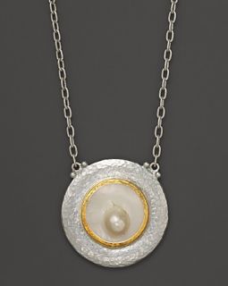 Gold Island Necklace with Cultured Mabe Pearl, 18
