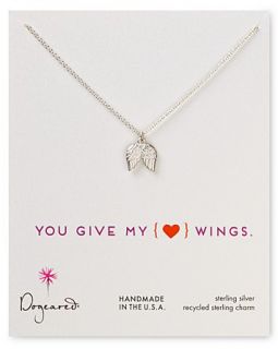 You Give My Heart Wings Pendant Necklace, 18