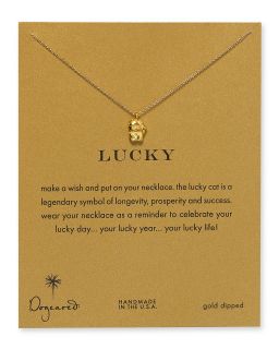 Dogeared Lucky Cat Necklace, 18