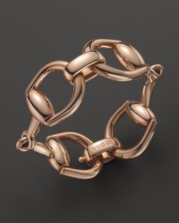 Gucci 18K Rose Gold Horsebit Link Bracelet