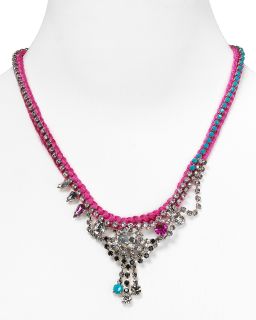 Juicy Couture Woven Rhinestone Necklace, 20