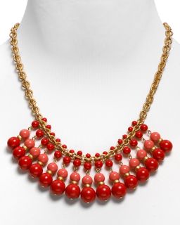 Carolee LUX Coral Bib Necklace, 20L