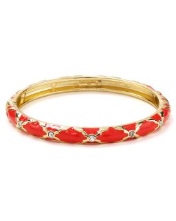 sequin enamel hinge bangle price $ 25 00 color coral gold quantity 1 2