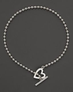 Gucci Sterling Silver Toggle Heart Necklace, 16 L