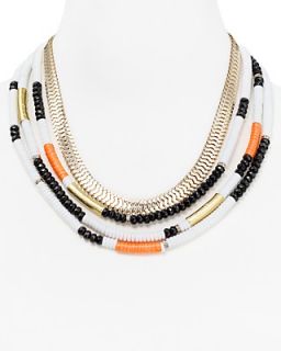 Lydell NYC Neon Multi Strand Beaded Necklace, 18
