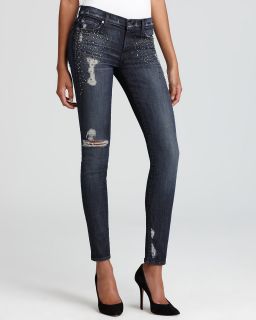 For All Mankind Jeans   The Slim Cigarette in Grey Tint Destroyed