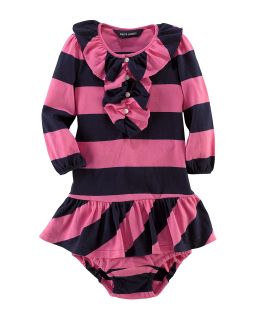 ruffled rugby stripe dress sizes 9 24 months orig $ 39 50 sale $ 23