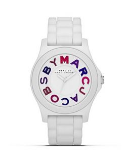 MARC BY MARC JACOBS Sloane White Round Watch, 40mm