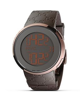 Gucci I Gucci Collection Brown PVD/Rubber Watch, 44 mm