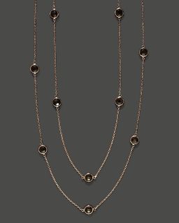 Smoky Quartz Necklace In 14K Rose Gold, 44