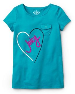 Juicy Couture Girls Love 63 Logo Tee   Sizes 2 6