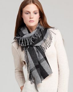 Burberry Happy Tonal Check Wool Cashmere Scarf