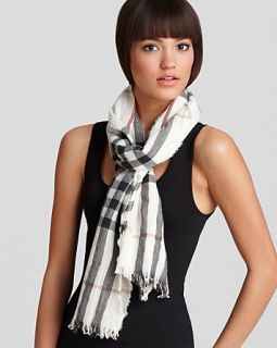 Burberry Giant Check Crinkle Scarf, 17.7 X 78.7