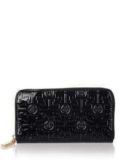 Tory Burch Embossed Lux Patent Leather Continental Wallet