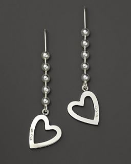 Gucci Sterling Silver Toggle Heart Earrings