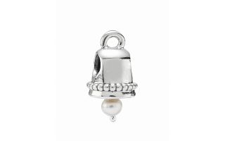 PANDORA Dangle Charm   Sterling Silver & White Freshwater Pearl Bell