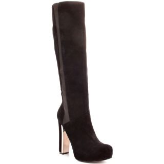 Guess Shoes Black Suede Boot   Guess Footwear Black Suede