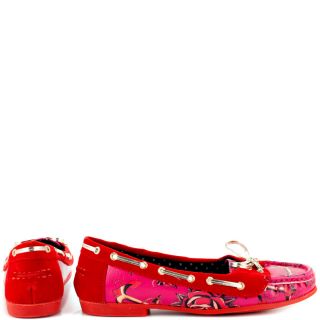Iron Fists Multi Color Love Me Now Boat Shoe   Red for 39.99