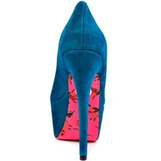 Betsey Johnsons Blue Gemmma   Teal Suede for 129.99