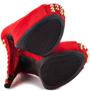 Chinese Laundrys Red Touch Down   Red Micro Suede for 89.99