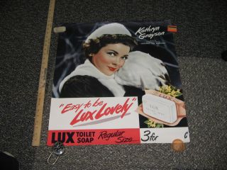 Kathryn Grayson 1951 Lux Soap Store Display Sign Movie Poster Grounds