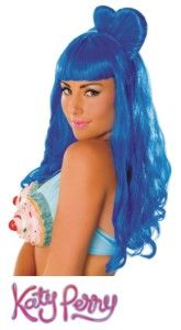 Katy Perry Wig California Gurl Blue Adult Salon Quality Kanekalon