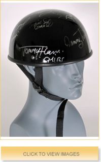 Cast Signed Motorcycle Helmet — Ron Perlman, Katey Sagal, Mark Boone
