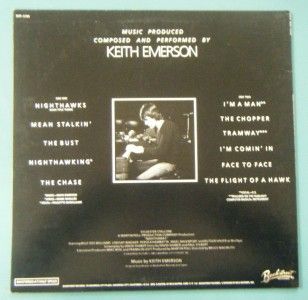 Keith Emerson Nighthawks Soundtrack 1981 Vinyl LP Record Sylvester