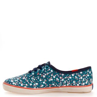 Keds Womens Champion Floral Canvas Casual Athletic Shoes
