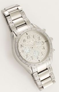 Techno com by KC Stainless Steel Diamond Wrist Watch