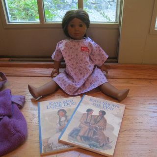 American Girl Kaya 18 Doll 2 Books and AG Messenger Bag