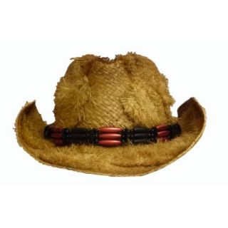 Karen Keith Straw Shapeable Cowboy Hat w Beaded Band Western Hat