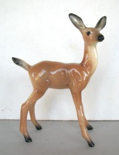 Vintage 40s Brad Keeler Pottery Doe Deer Figurine 8 1 2 Large