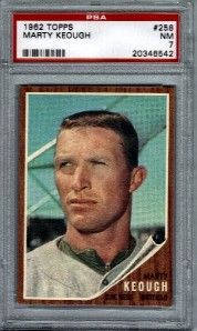 1962 TOPPS MARTY KEOUGH #25 PSA 7 NM REDS VINTAGE SHIPPING DISCOUNTS
