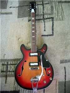 Vintage 1960s Teisco Hollow Body Electric Guitar