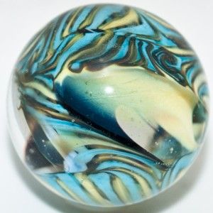Marble Kevin OGrady Yellow Aqua Swirl Marble