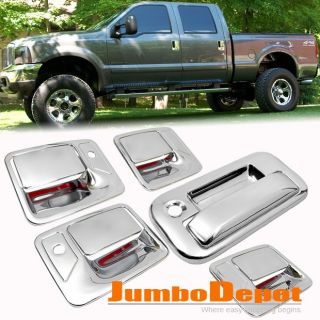 FOR 2008 2011 FORD F250 F350 CHROME DOOR HANDLE + TAILGATE REAR DOOR