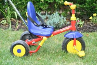 Kettler Tricycle Trike w/ Push Bar Toddler Kids Seat Belt made in