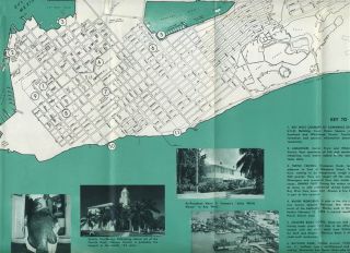 Key West Florida Brochure Map 1950s Nations Southernmost Point