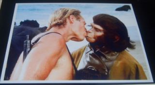 CHARLTON HESTON SIGNED FDC KIM HUNTER SIGNED NOTE & PLANET APES OF THE
