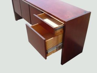kimbal l 6ft kimball breakfront wood credenza chrome front trim 2