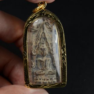 Antique Phra Khun Paen Love Thai Buddha Amulet Very Old 450 Years RARE