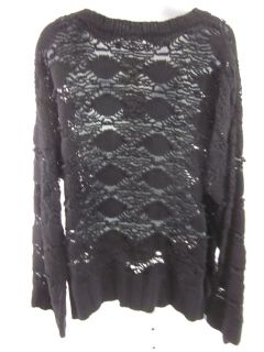 Kimberly Ovitz Black Open Weave Sweater Sz M $736