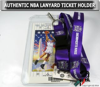 NBA Sacramento Kings Official Lanyard Keychain Ticket ID Holder Blue