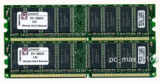 1GB 2x512MB DDR PC3200 Desktop Memory Kingston KTH D530 512 Qimonda