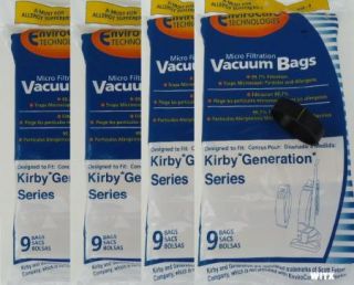 36 Vacuum Bags for Kirby G3 G4 G5 G6 Ultimate Diamond Sentria 1 Free