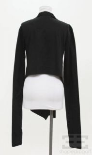 Kimberly Ovitz Black Cropped Back Long Sleeve Top Size Medium