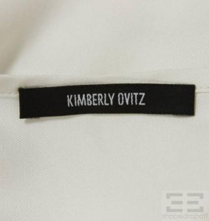 Kimberly Ovitz Beige Silk Low Back Tunic Top Size 4