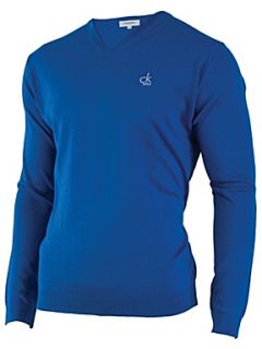 Calvin Klein Golf Merino v neck sweater Blue   House of Fraser